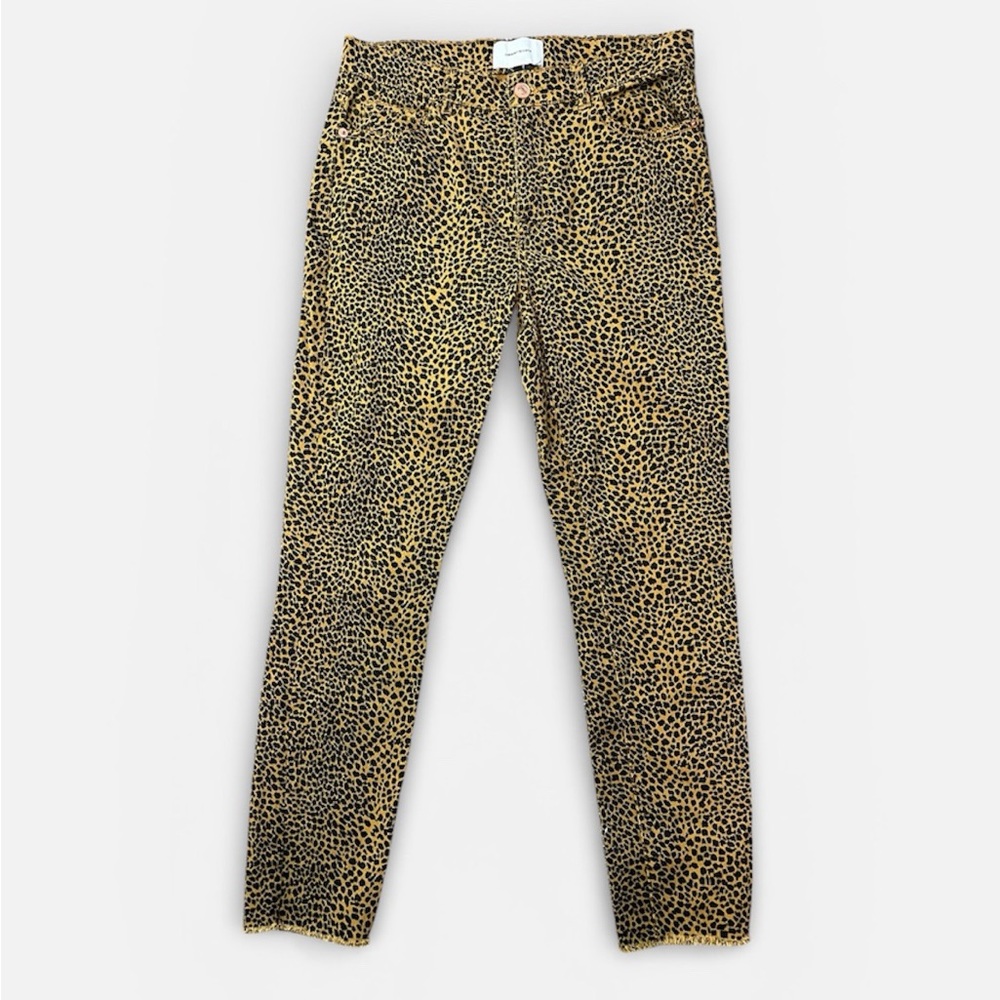 Current Elliott skinny stiletto animal print ankle jeans size 28